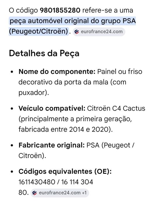 Friso mala painel citroen C4 cactus 2017