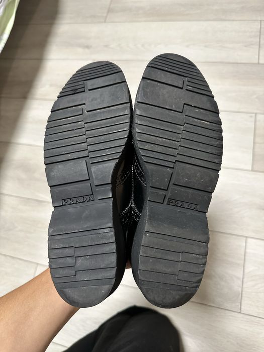 оригінальні жіночі туфлі prada | PRADA LINEA ROSSA MONKSTRAP LEATHER DERBYS