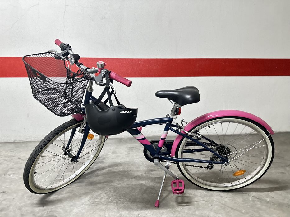Bicicleta de Menina B’TWIN Decathlon 24” – Excelente Estado + Acessórios