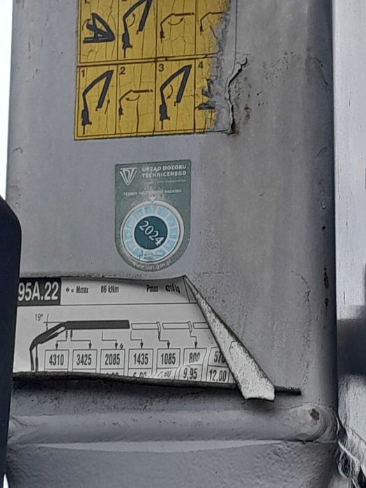 Żuraw Palfinger HDS FASSI F95A.22 Ramię Siłownik 4T 14m