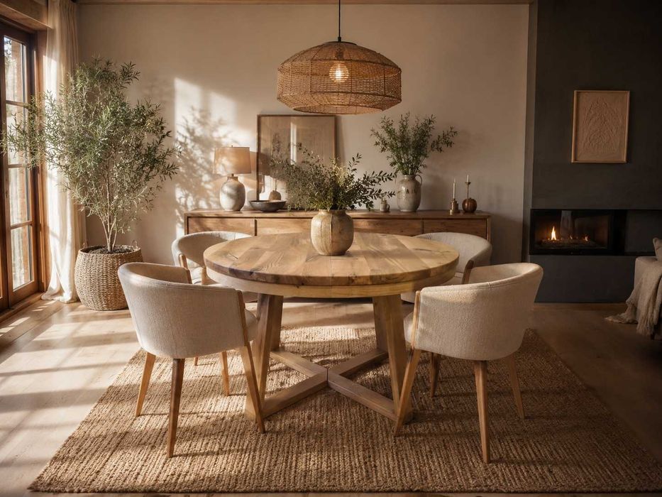 Stół Dębowy Okrągły LOFT - 100% Lite Drewno Różne Wymiary Rozkładany