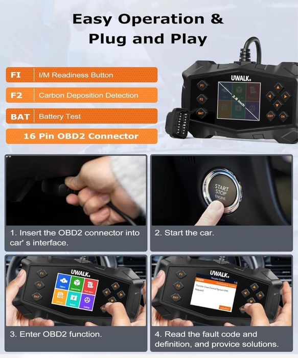 Автосканер UWALK K58 OBD2 діагностичний сканер для авто