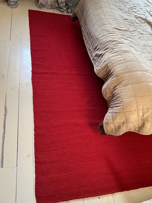 Dywan wełniany czerwony