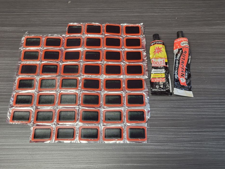 Łatki na Dętki rowerowe 45szt + kleje zestaw naprawczy