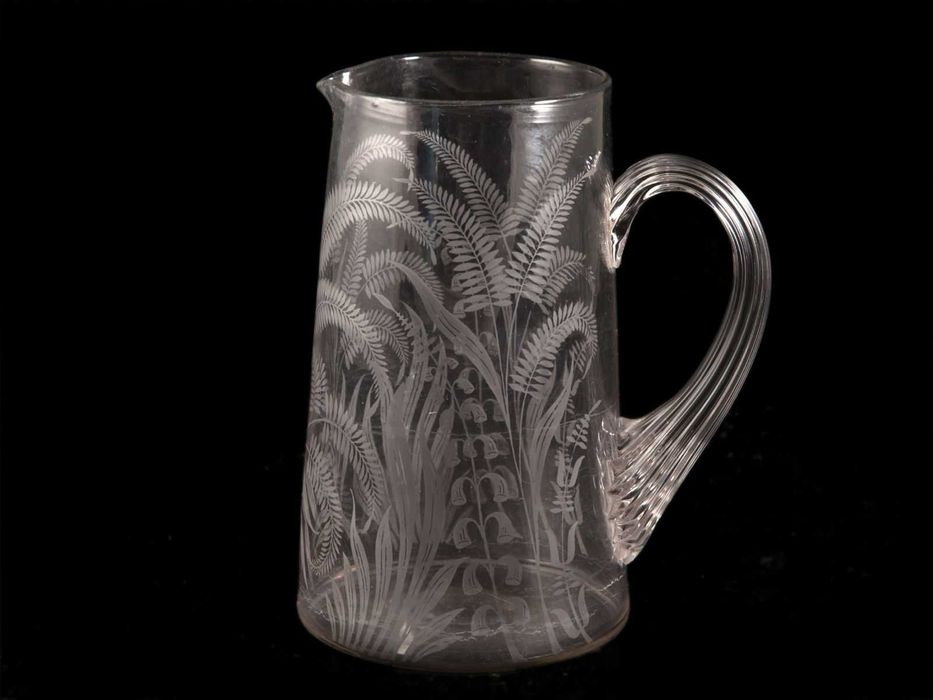 Jarro em Cristal com Tampa em Prata Antiga