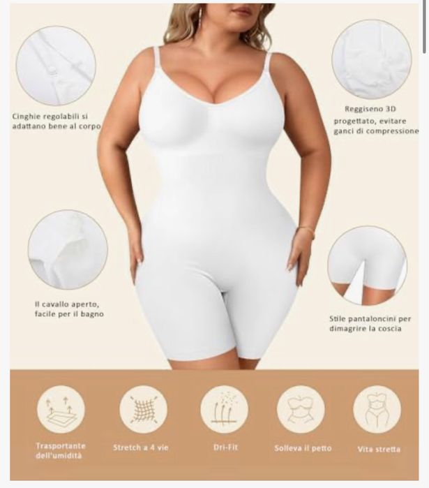 Body Damskie Modelujące Wyszczuplające Rozmiar XL/XXL