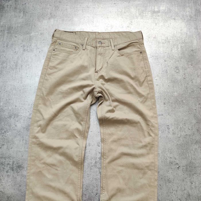 MĘSKIE Eleganckie Spodnie Denim Chino Levis PREMIUM 514 Beżowe Proste