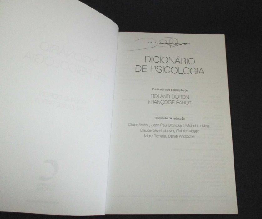 Livro Dicionário de Psicologia Doron e Parot