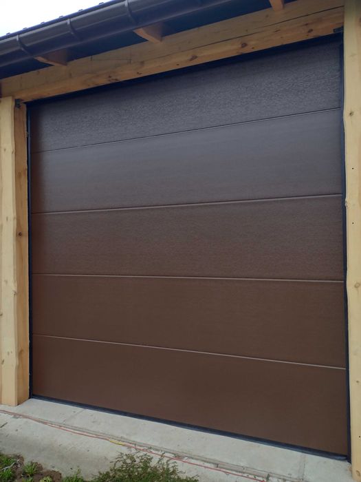 ANTRACYT BRĄZ 3000X2500 Brama garażowa segmentowa ocieplana 4cm.