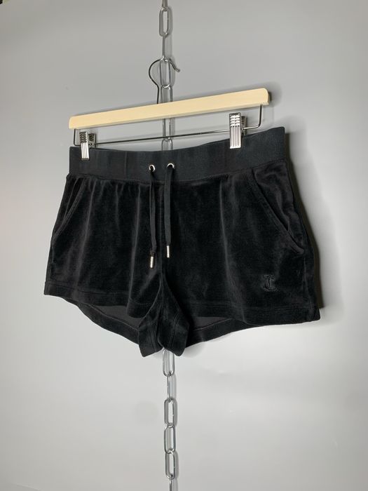 Женские велюровые шорты juicy couture оригинал черные размер l