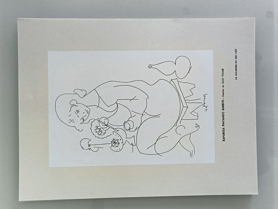 Várias serigrafias de representações de imagens de mulheres parte da obra de Maria Lamas, Mulheres do Meu País