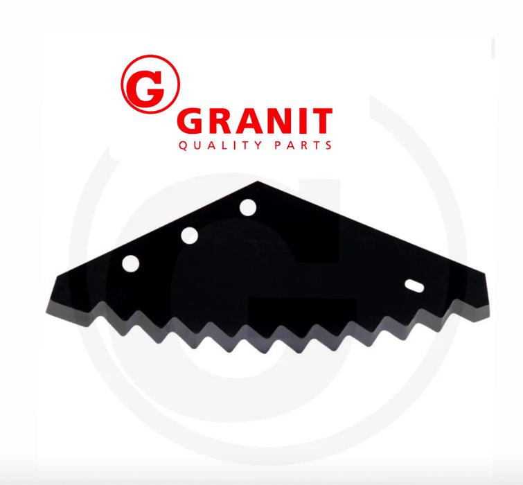 Nóż do paszowozu 525x250x6 uniwersalny Napawany Wolframem śr. otw. 20 mm Granit Germany