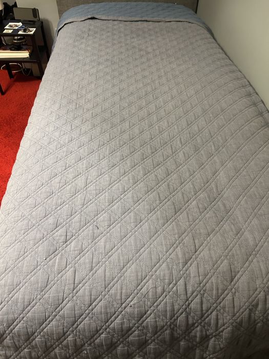 Colcha tipo edredon reversivel solteiro 1,70*2,50 cm Textura