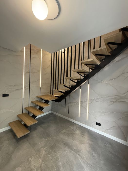Schody metalowo - drewniane / metal / loft / schody