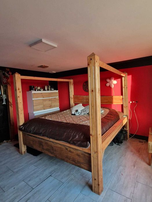 łóżko drewniane 200x220