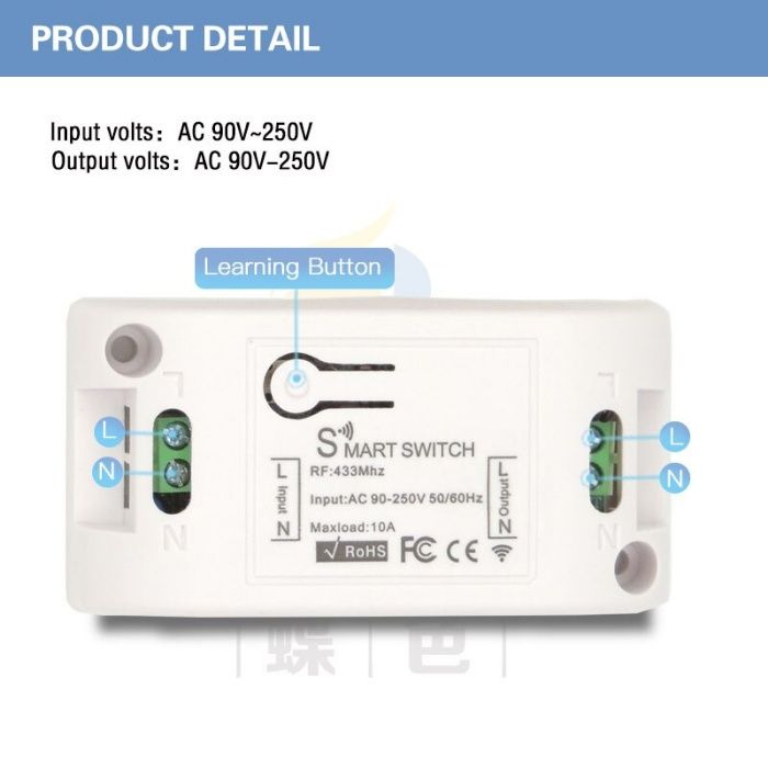 Universal Wireless Remote Control for lights, fans, etc.64586017106435123
