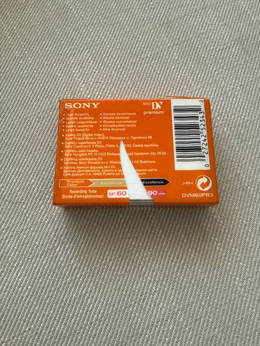 Sony Mini DV cassete 60 LP 90 nova e selada