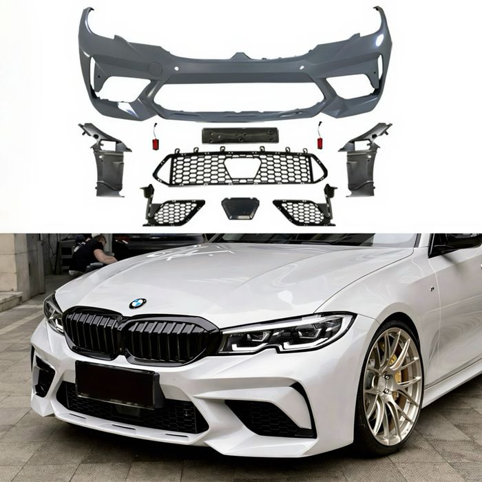 Передній бампер для BMW 3 series G20 G21 2018-2022 у стилі M3 CS  Артикул:  DRC9484-26