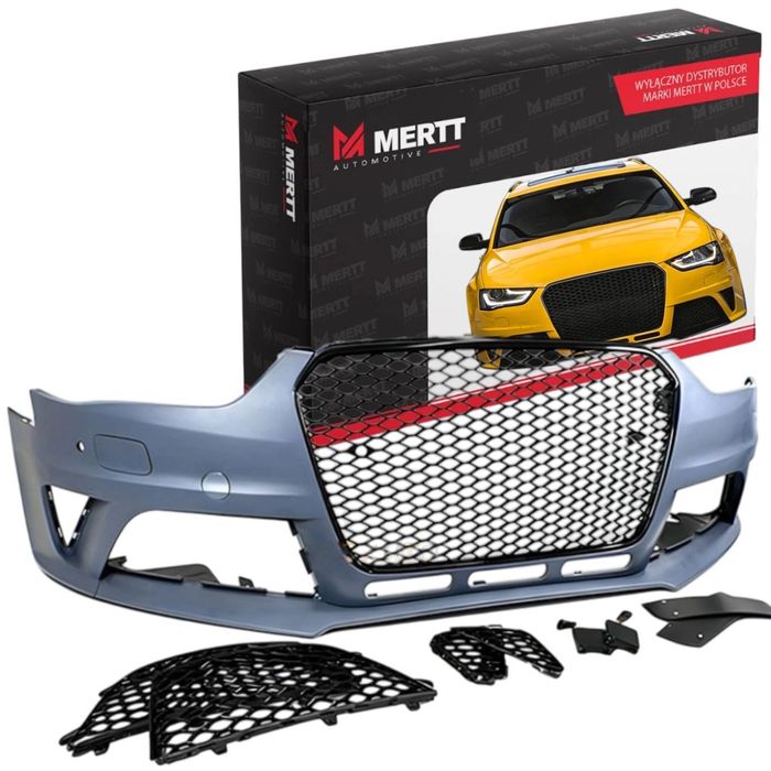 ZDERZAK PRZEDNI KOMPLETNY RS LOOK AUDI A4 B8 LIFT 2011-2015