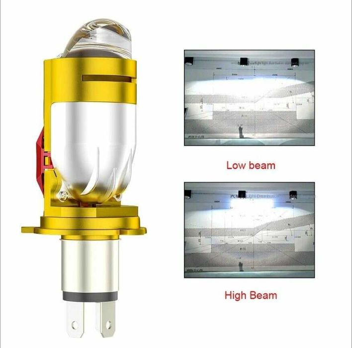 LED-мінілінзи H4 100W 26000Lm автомобільні Bi-LED-лампи з цоколем H4