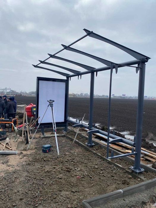 Автобусна зупинка з монтажем - від виробника. Безготівкова оплата. ПДВ