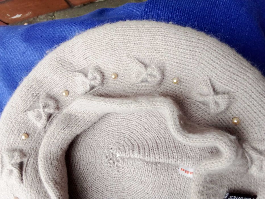 Beret ocieplany czapka damska