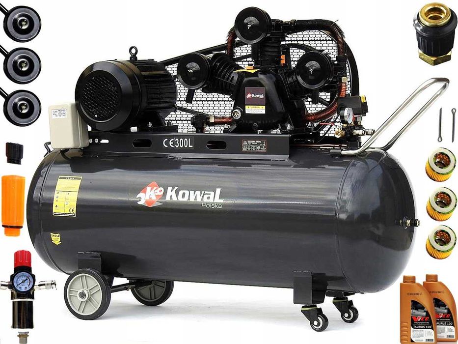 12 Bar KOMPRESOR k14 olejowy tłokowy 300L sprężarka pompa powietrza
