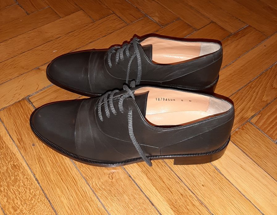 Luksusowe eleganckie męskie buty skórzane wizytowe garniturowe