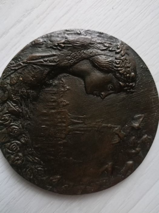 Plakietka, medal, obraz - Aleksander Śliwa z brązu lub mosiądzu