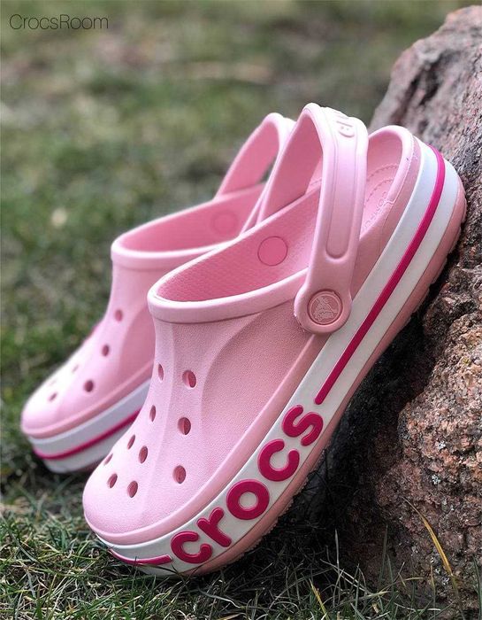 Купить Крокс Голубие с Надписю Crocs Bayband Женские Кроксы 36-39