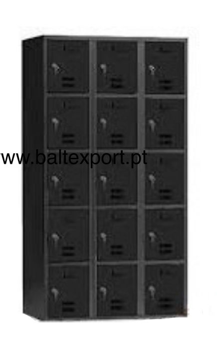 Vestiário 15 Cacifos Sobrepostos 1800x900x500 m c/Niveladores PROMOÇÃO