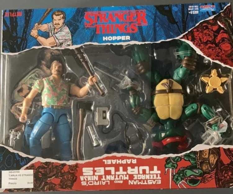 Figuras tartaruga ninja Tmnt x stranger things x ninja turtles