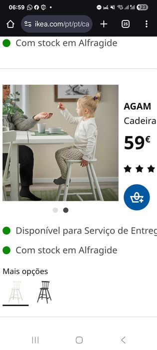 Cadeira junior branca IKEA