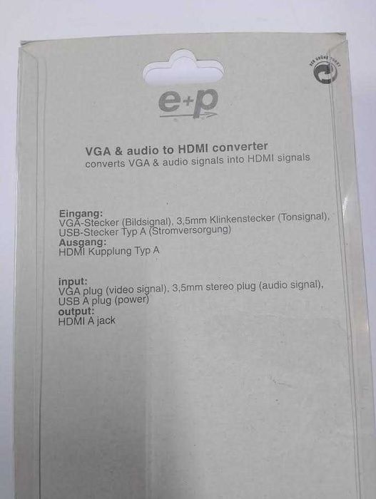 Przejściówka adapter HDMI - HDK 110 - VGA + audio (jack, USB)