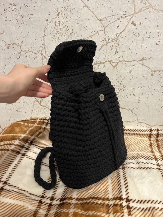 Czarny plecak handmade