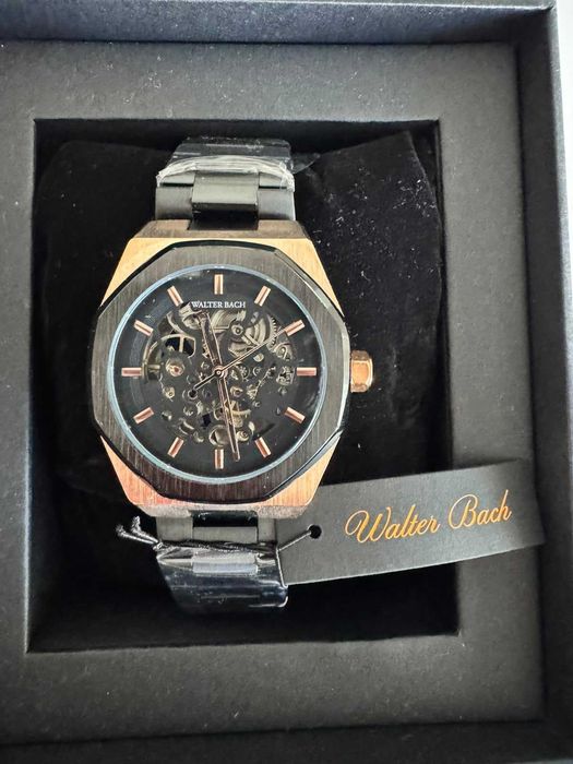 Relógio Walter Bach Automático Esqueleto 1033 - Novo