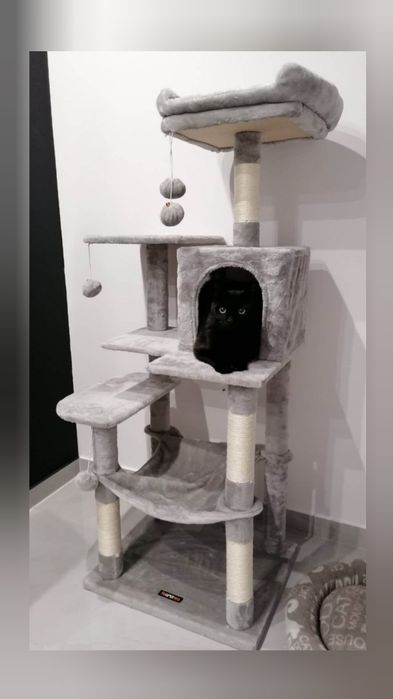 Drapak dla kota szary XXL wytrzymały stabilny nowy