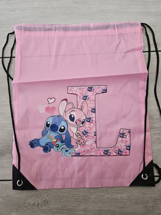 Worek na buty Stitch z inicjałem