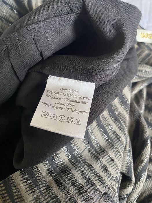 Munthe plus Simonsen spodnie 87% jedwab metaliczna nitka 36 38