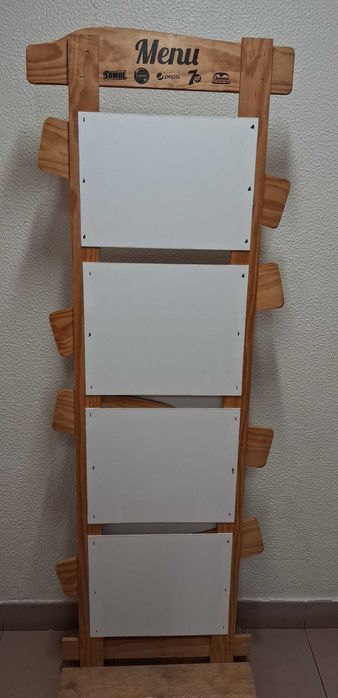 Suporte/Porta Menus Vertical de Chão - SALDOS