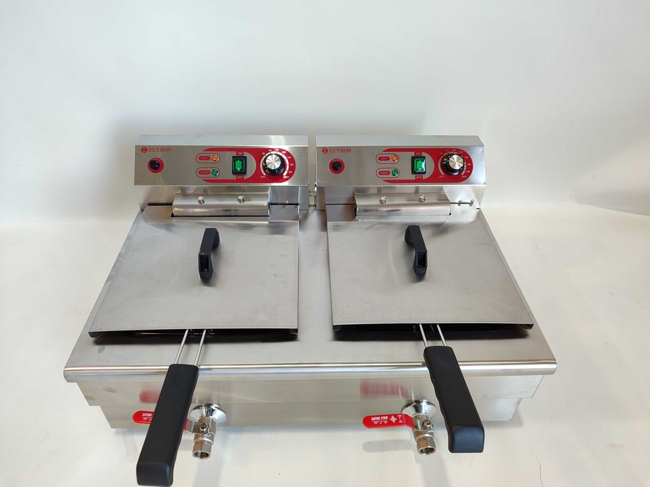 Fritadeira dupla trifásica 14 litros + 14 litros - NOVA