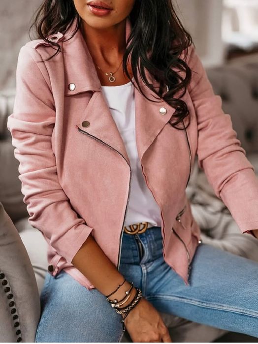 Ramoneska zamszowa damska