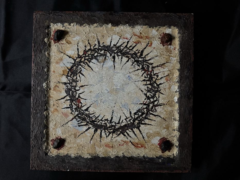 Icon on a board Crown of thorns