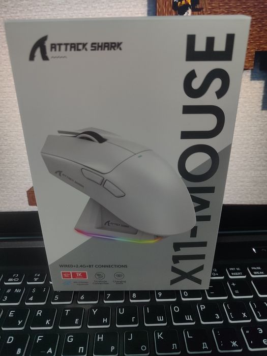 ‼️Мишка Attack Shark x11 та r5ultra!Чорна на руках, замовляйте!