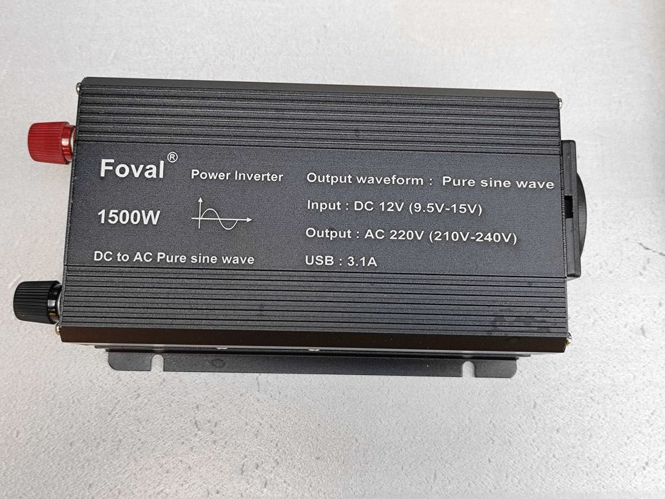 Інвертор із Чистим Синусом безшумний 12V-220 FOVAL 1500W-2200-3000