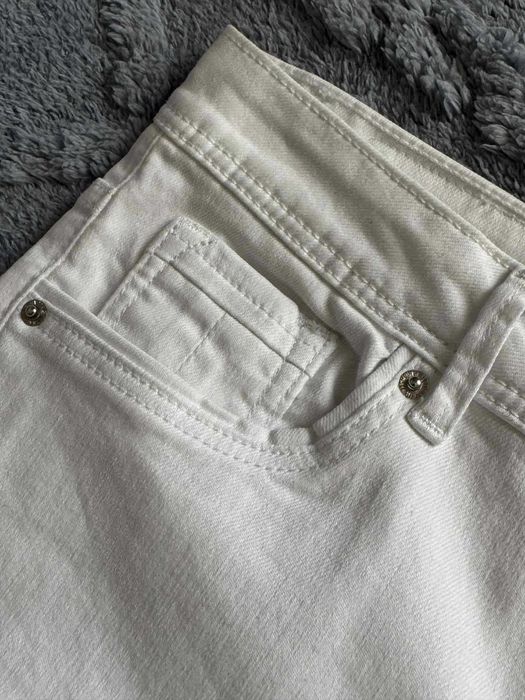 Białe spodnie jeansy Vero Moda skinny denim średni stan 36 GRATIS Mid