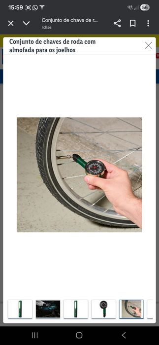 Kit chaves de roda com almofada para os joelhos