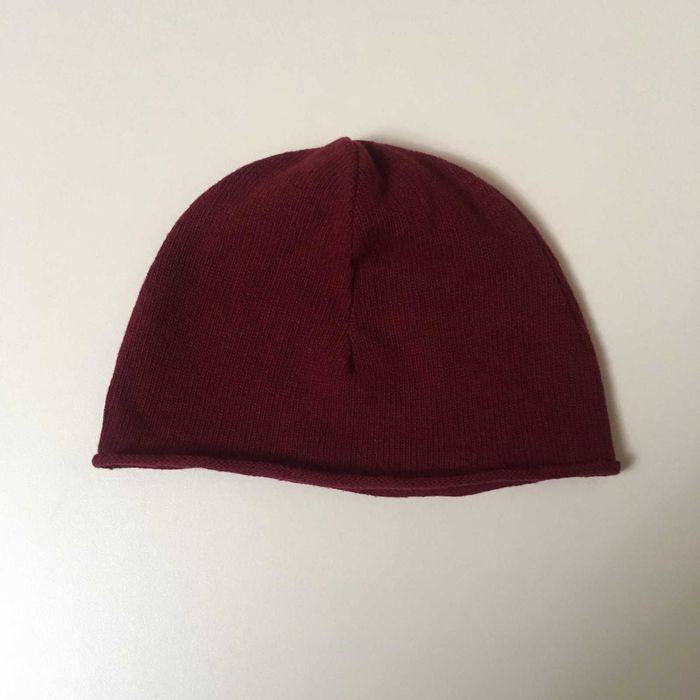 Винтажная шерстяная шапка бини Made in Italy raw edge beanie Y2K