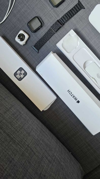 Apple Watch SE 44mm Starlight | Inclui Carregador + Películas + Pulseira Extra