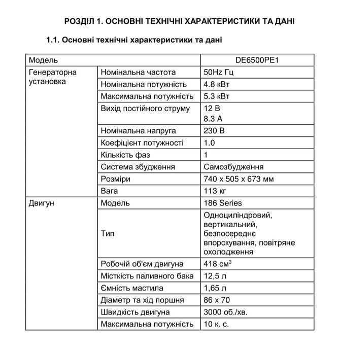 Дизельний генератор 5кВт 220В